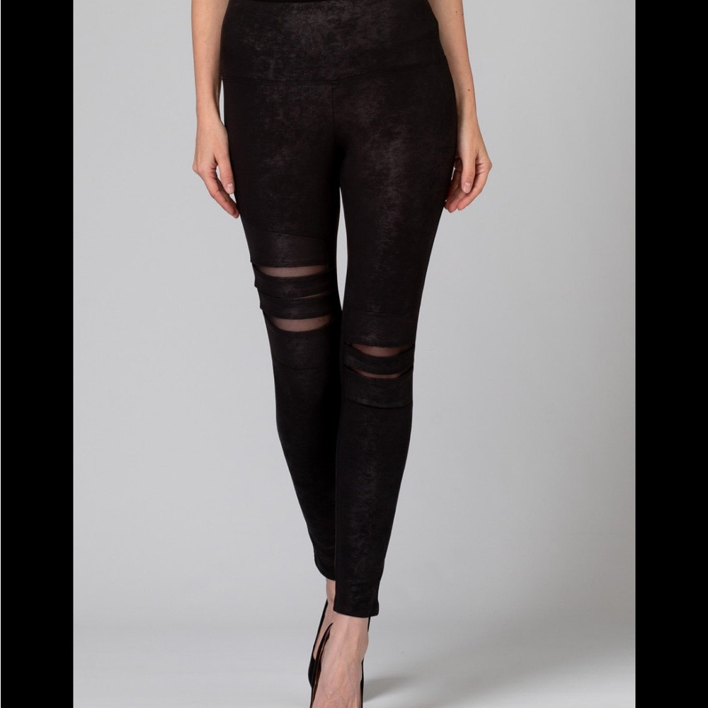 Joseph Ribkoff Black Cut-Out Leggings